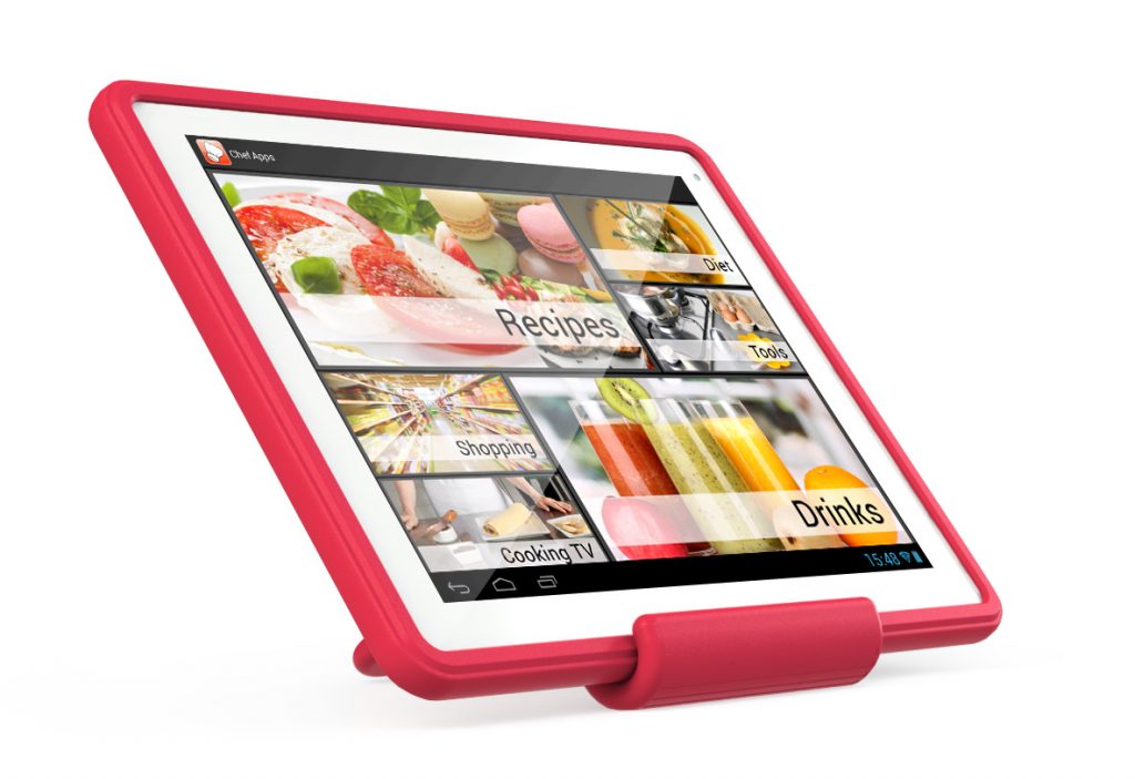 Archos ChefPad on Stand showing Chefs Apps